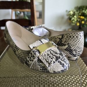 NWOT Cole Haan Kiltie Snakeskin Flats 6.5
